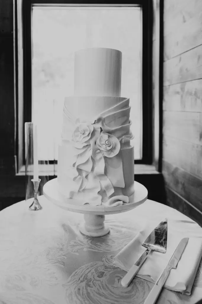gluten free dairy free fondant three tier wedding cake, Sweet E's Bakery, Utah