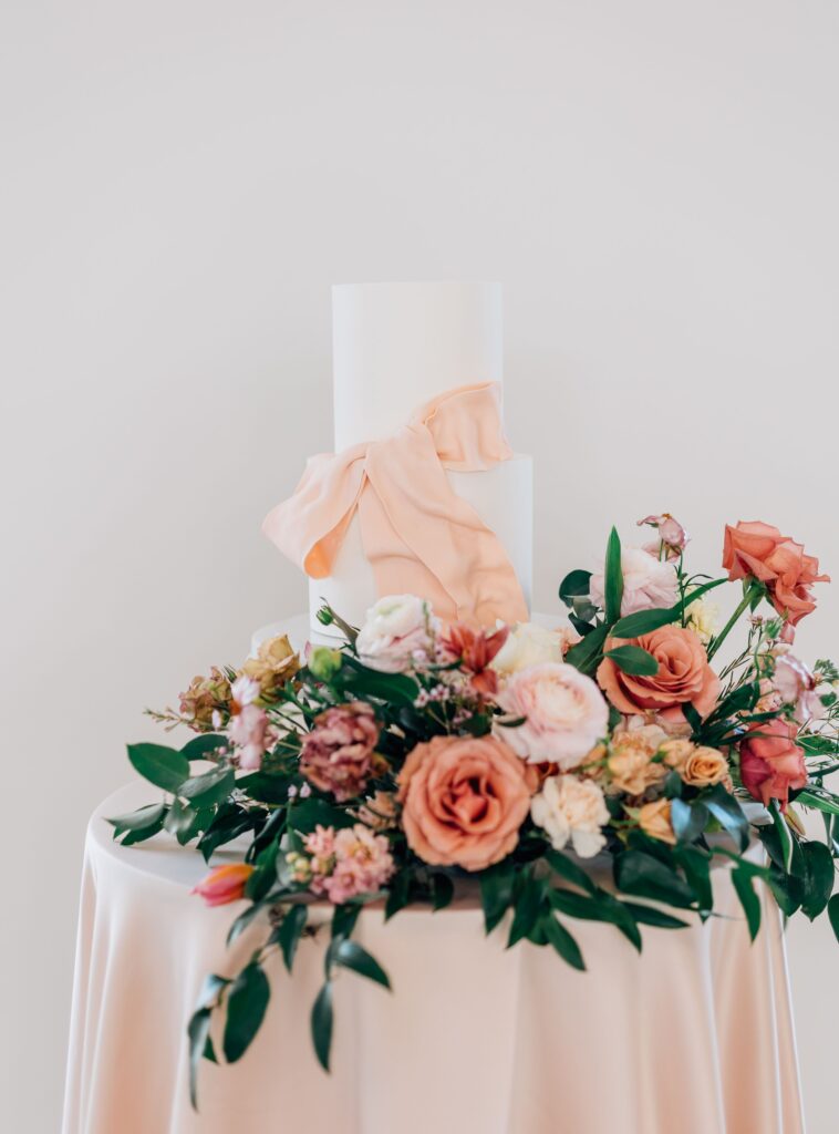 Fondant Bow Wedding Cake, Sweet E's Bakery, Utah