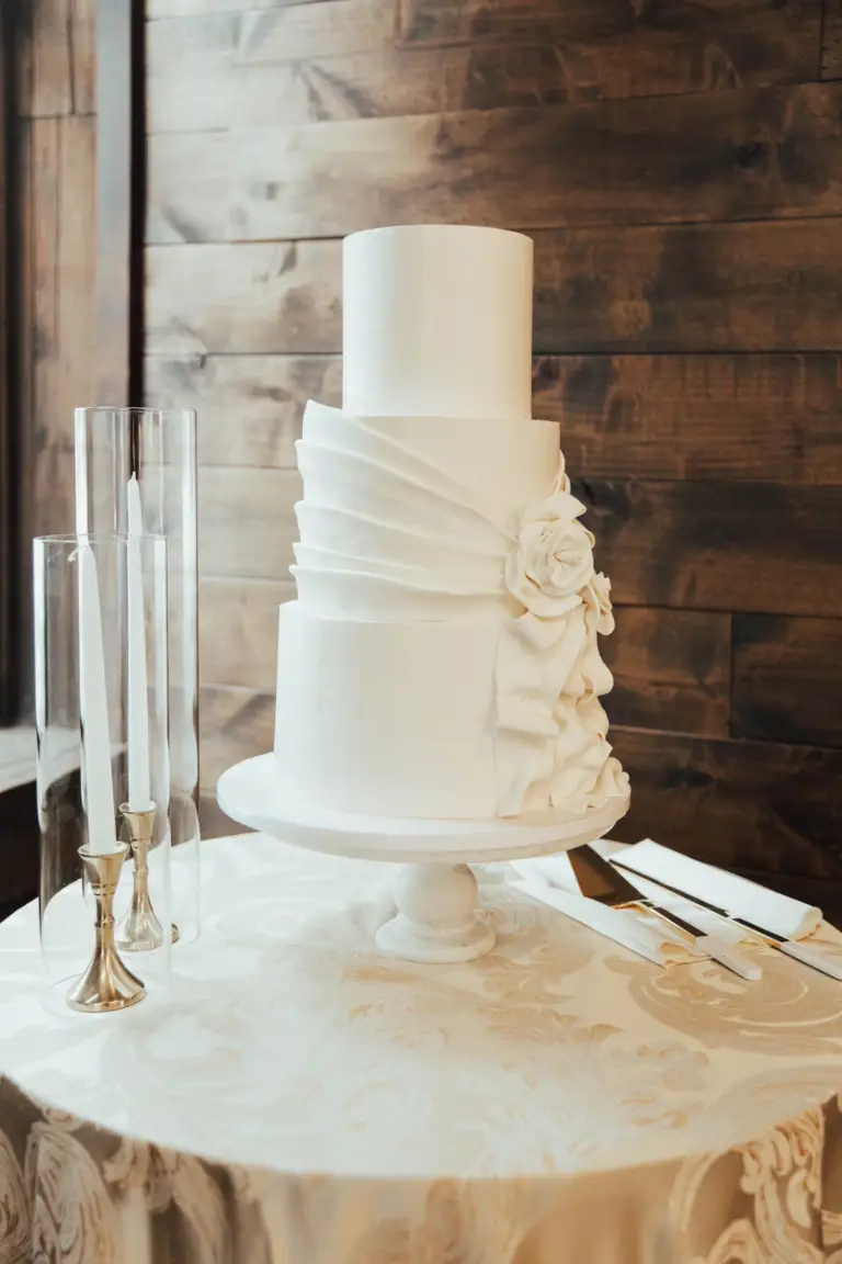 Ash French Photo, fondant bow cake, knot and pine, alpine utah, sweet e's bakery
